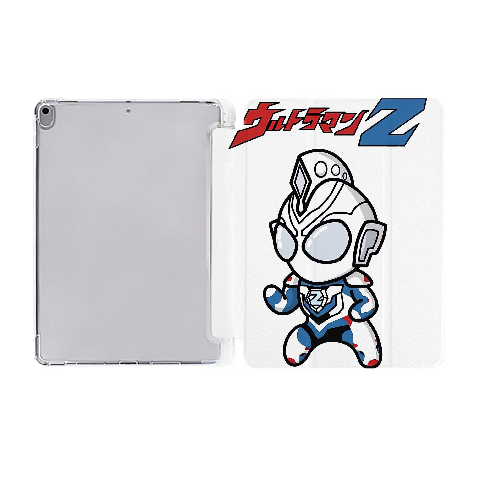 （画像用） ウルトラマン Ultraman IPad ケース ペン収納付き 三つ折りスタンド PUレザー×シリコン 対応機種9.5/10.5/10.9インチ